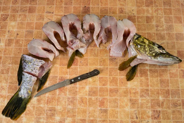 パイクの魚の新鮮な作品. — ストック写真