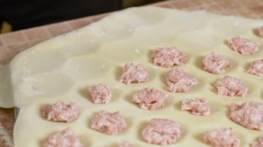 dolma içi hamur bir kaşıkla koyar hd