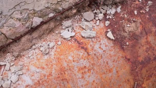 Texture of a old rusty pipe, — Stock Video