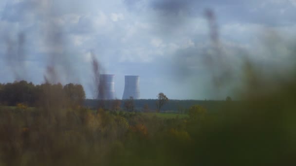 Astravets. Usina nuclear bielorrussa . — Vídeo de Stock