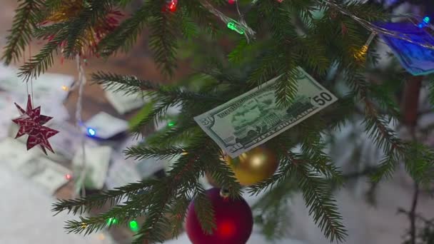Гроші на Різдво — стокове відео