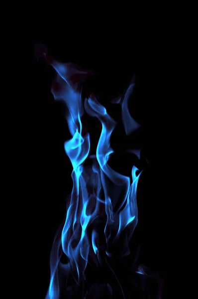 Flamme Sur Fond Noir — Photo