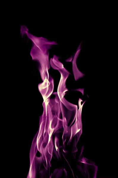 Пламя Черном Фоне — стоковое фото