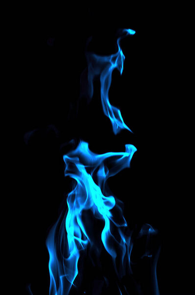 Flame on black background.