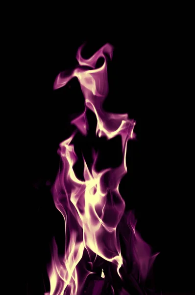 Flame Black Background — Stock Photo, Image