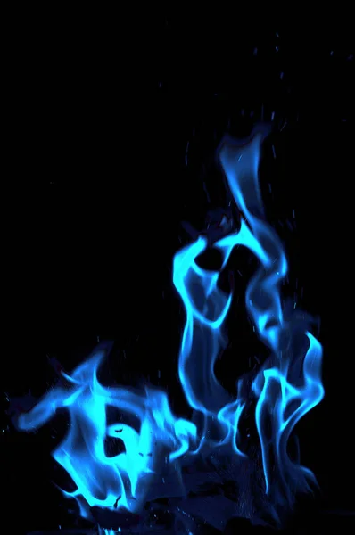 Flame Black Background — Stock Photo, Image