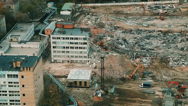 Bulding démantèlement laps de temps — Video