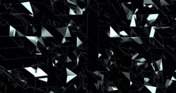 Pattern of moving reflective triangles — Stock Video