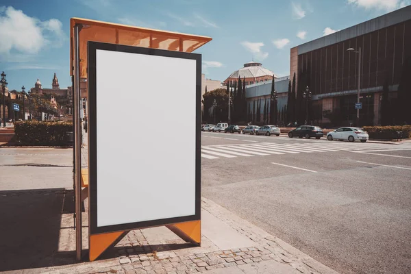 Empty mock up banner for your advertising — Stock Photo, Image