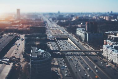 Tilt-shift karayolu çekim