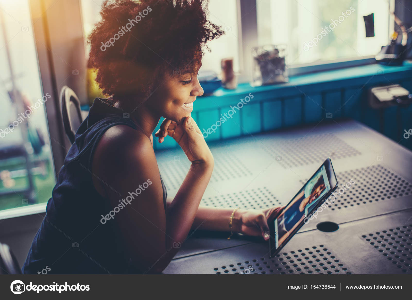 Ebony meisje vriend