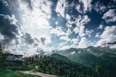 Rus olimpic resort toplayan geniş açı 