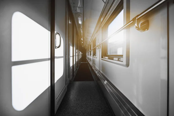 Empy interior do trem moderno — Fotografia de Stock