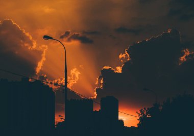 Moskova'da dramatik günbatımı