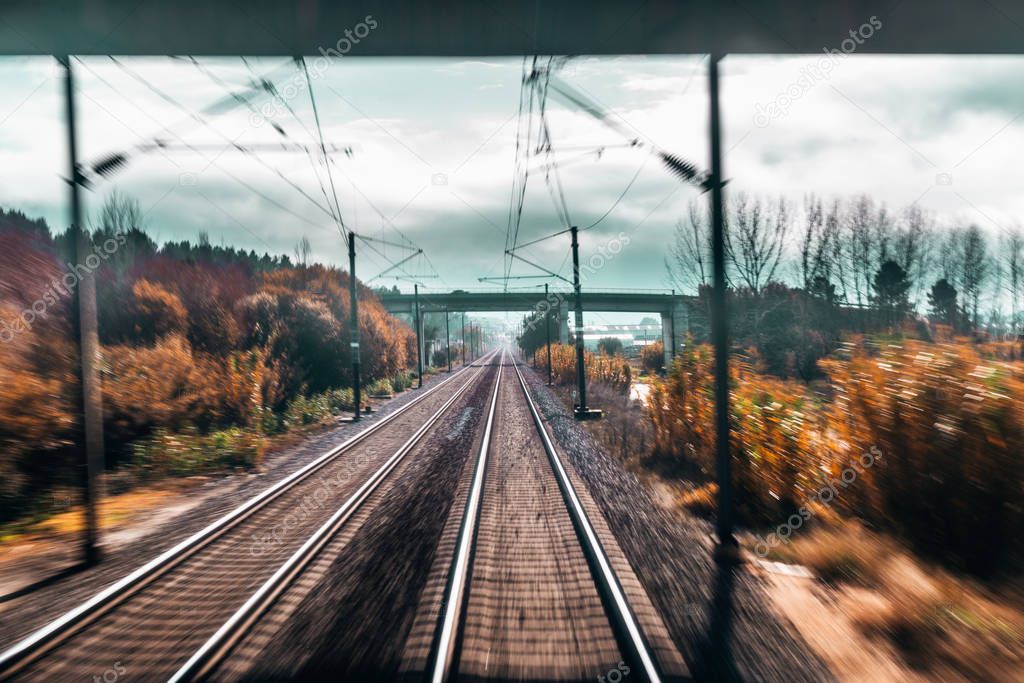 View from train cabin