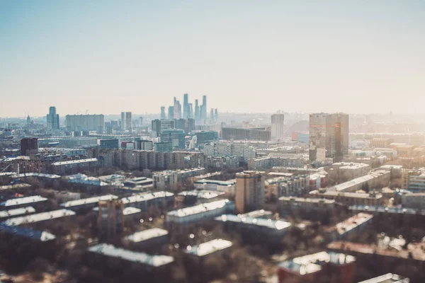 TiltShift lövés az utca-és városrészlet — Stock Fotó