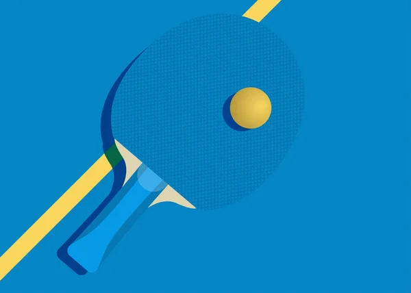 Racket for table tennis and ball. Vector illustration