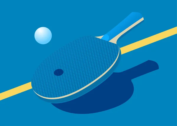 Racket for table tennis and ball. Vector illustration