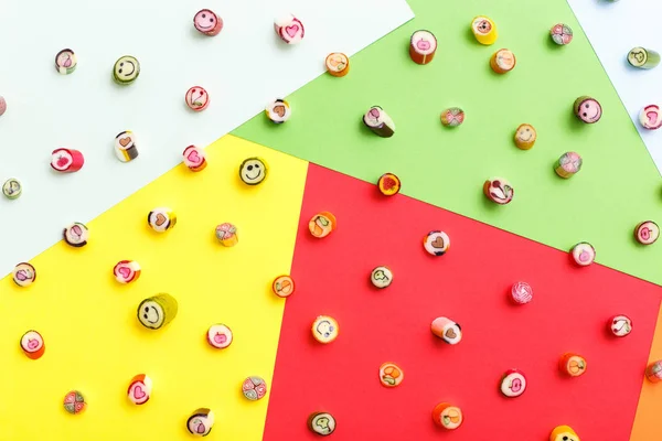 Patrón de caramelo con piruletas —  Fotos de Stock
