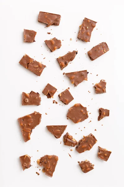 Chocolate com leite partido — Fotografia de Stock
