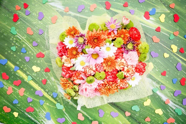Μπουκέτο με φρέσκα λουλούδια — Φωτογραφία Αρχείου