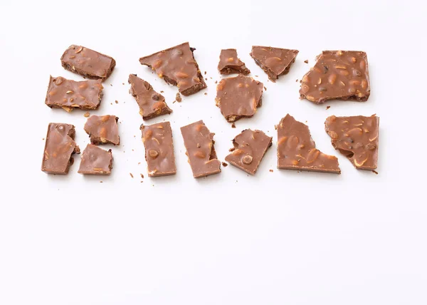 Broken milk chocolate — Stock Photo, Image