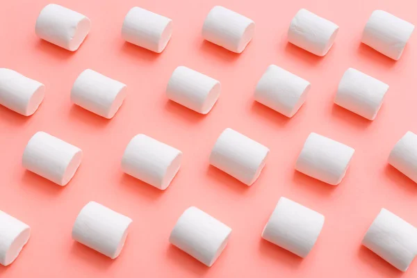 Шаблон с зефиром конфеты — стоковое фото