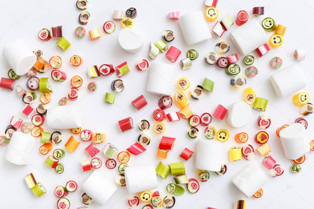 pattern with color sweets