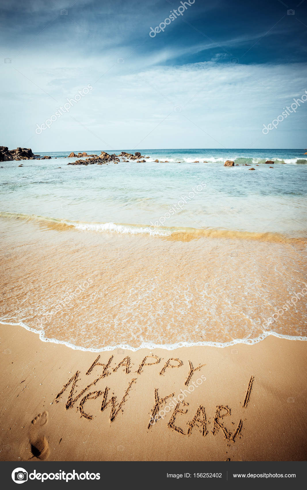 Le mot écrit dans le sable à la plage. — Photographie jeka