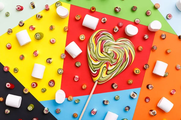 Patrón con dulces de color —  Fotos de Stock