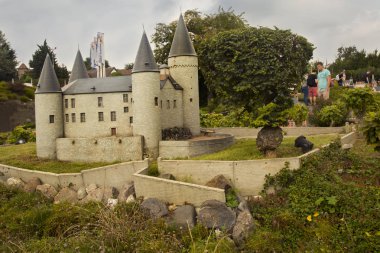  Minyatür Celles Veves kale Belçika parkta Mini Europe.