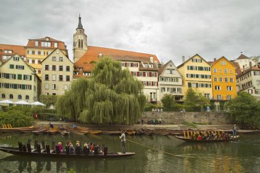  Tuebingen Alman şehir panoraması.