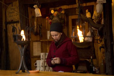  Noel pazarı Esslingen, Almanya.
