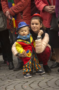Geleneksel karnaval Stuttgart, Almanya.