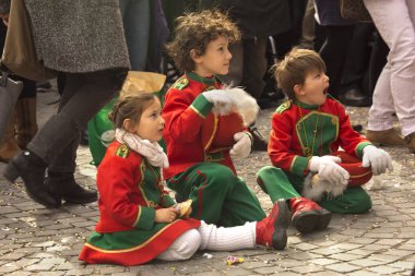 Geleneksel karnaval Stuttgart, Almanya.