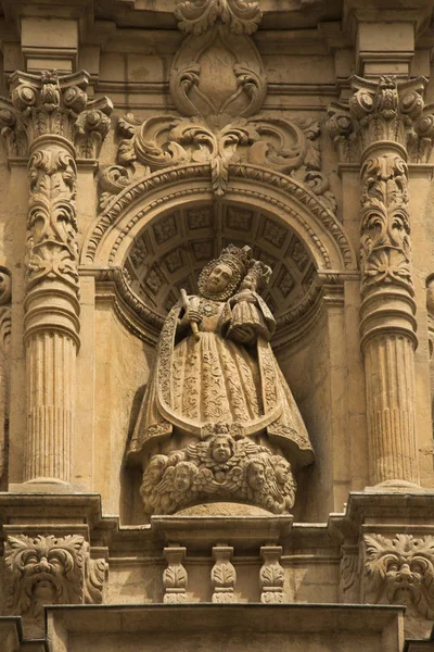 Murcia Hiszpania Kwietnia 2017 Szczegóły Dekoracji Fasada Katedra Kościół Saint — Zdjęcie stockowe