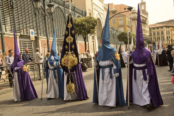 Malaga Andaluzja Południowa Hiszpania Kwietnia 2017 Świętym Procesje Malaga — Zdjęcie stockowe