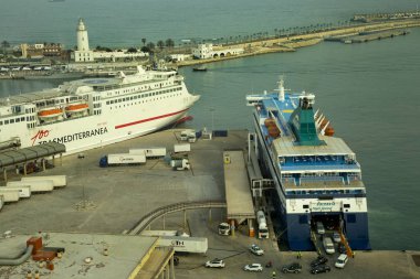 Malaga, Endülüs, İspanya. 16 Nisan 2017. Malaga, İspanya bağlantı noktasının görünümü.