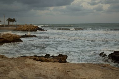 Torrevieja, İspanya, 20 Nisan 2017. Akdeniz'de Torrevieja görünümünü.
