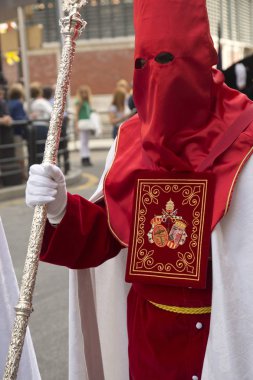 Malaga, Endülüs, İspanya. 16 Nisan 2017. Kutsal hafta alayı Malaga.