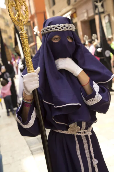 Malaga Andalusia Spain April 2017 Holy Week Procession Malaga — Stock Photo, Image