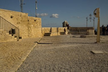 Alicante, İspanya. 24 Nisan 2017. Santa Barbara Fortress Alicante, Costa Blanca, İspanya.