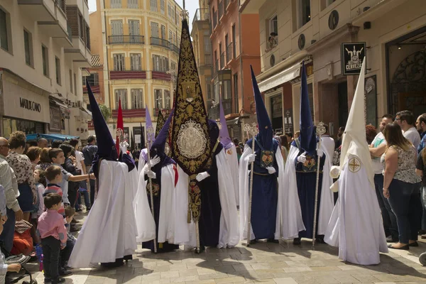 Malaga, Endülüs, İspanya. 16 Nisan 2017. Kutsal hafta alayı Malaga.