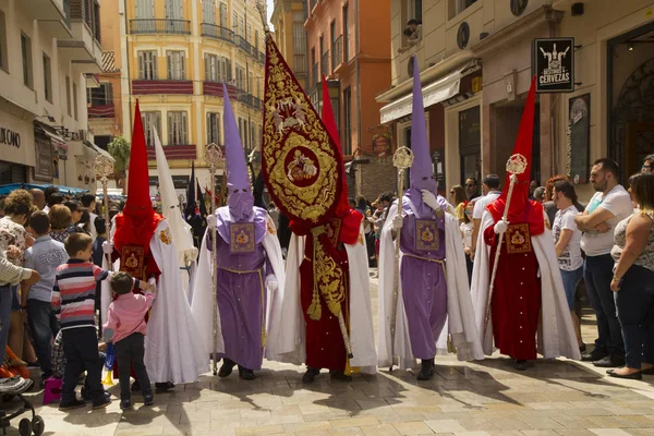 Malaga, Endülüs, İspanya. 16 Nisan 2017. Kutsal hafta alayı Malaga.