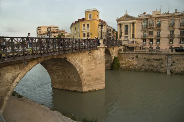 Murcia Spagna Aprile 2017 Ponte Murcia Sul Fiume Segura — Foto Stock