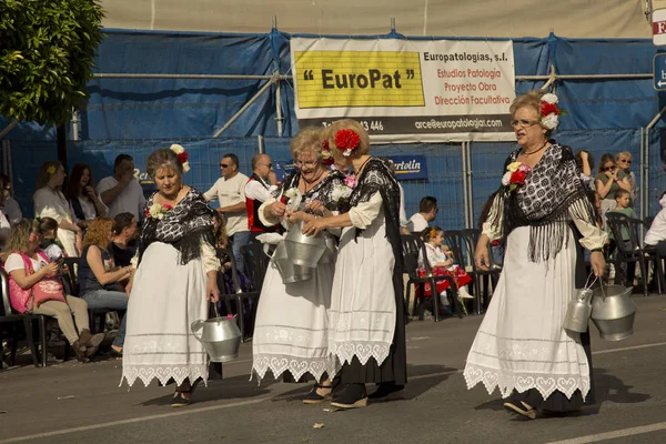 Murcia Spanien April 2017 Frühjahrsfest Murcia Prozession Tracht Auf Den — Stockfoto