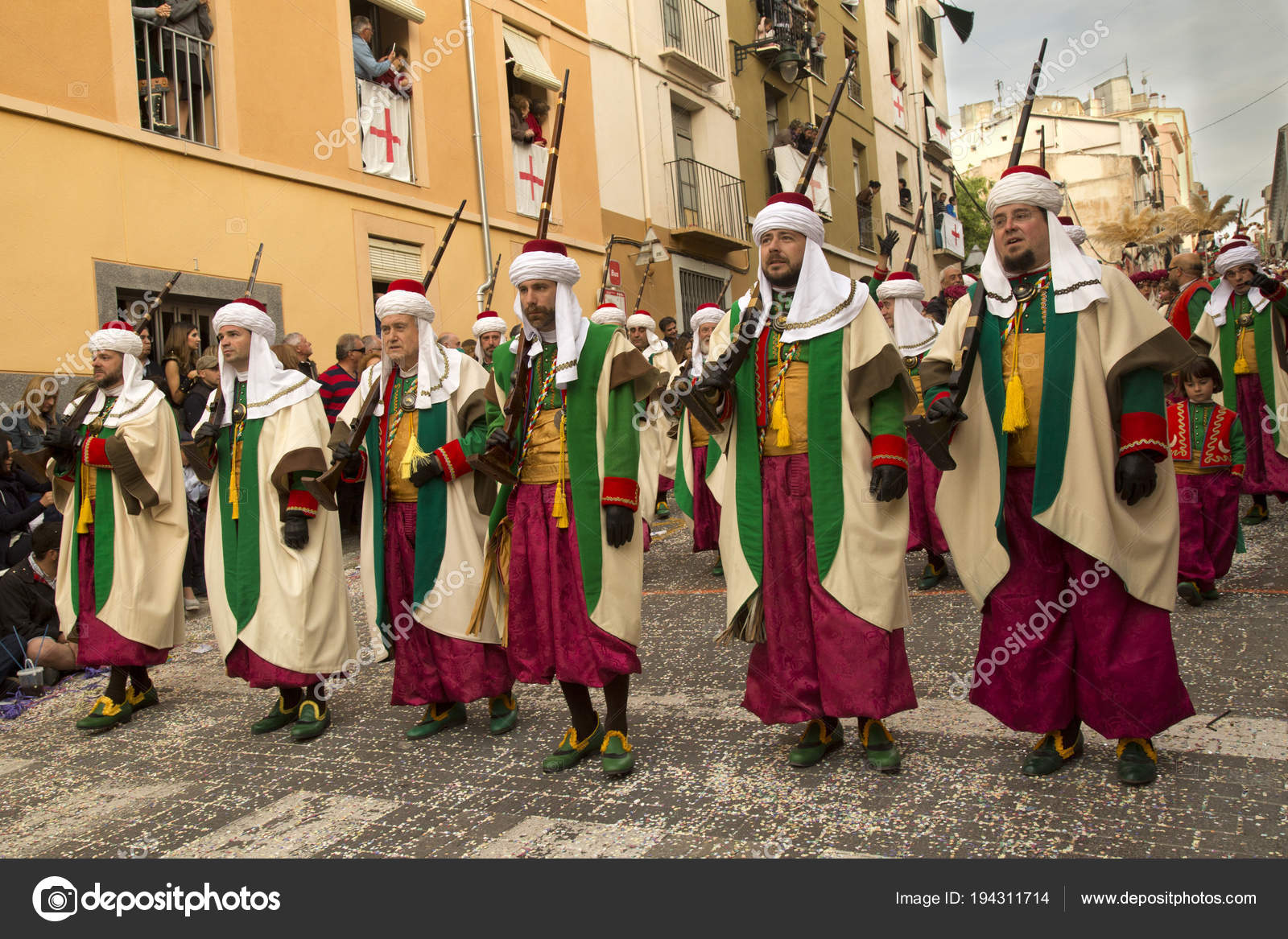 Alcoy Alicante Spain April 2017 Festival Moors Christians March
