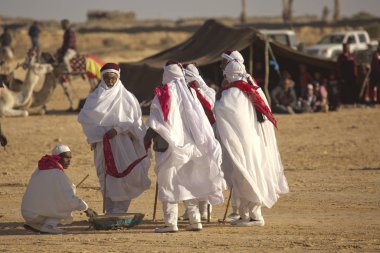 DOUZ, TUNISIA. 20 Aralık 2018 'de. Douz, Tunus 'ta Sahra Festivali.