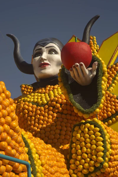 Menton Francia Febrero 2019 Tradicional Desfile Carnaval Festival Los Limones — Foto de Stock