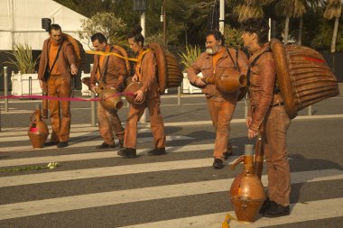 Güzel, FRANCE, 23 Şubat 2019. Nice, Fransa 'daki geleneksel karnaval maskeleri geçit töreni..